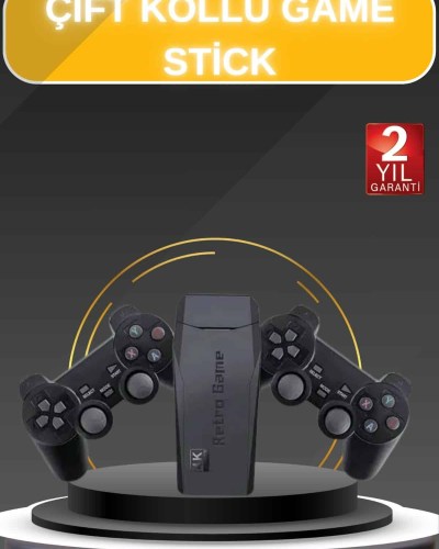 Game Stick El Atarisi 2.4g Kablosuz Çift Kol Oyunlar 4k Game Stick 3500 Oyunlu Atari Uyumlu