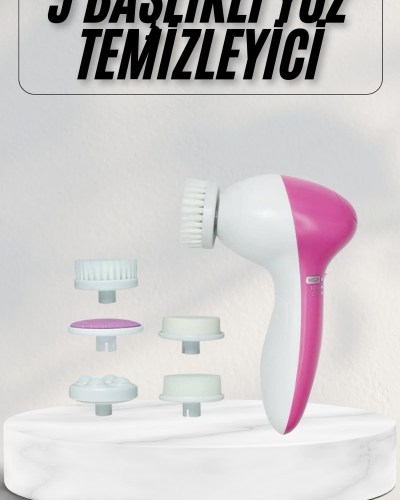 Cilt Temizleme ve Masaj Aleti 5 Başlıklı Akne ve Sivilce Önleyici
