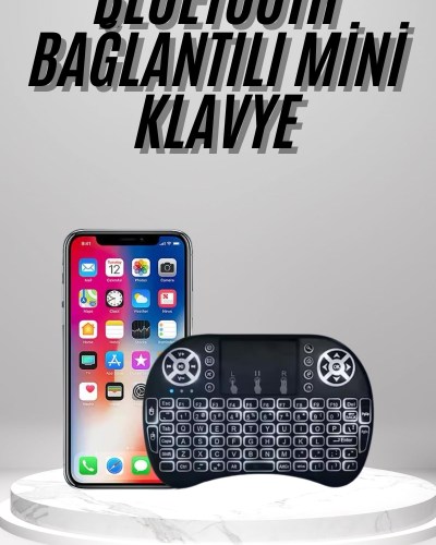 Kablosuz Türkçe Q Klavye RGB Işıklı Televizyon Ps3 Dokunmatik Mouse