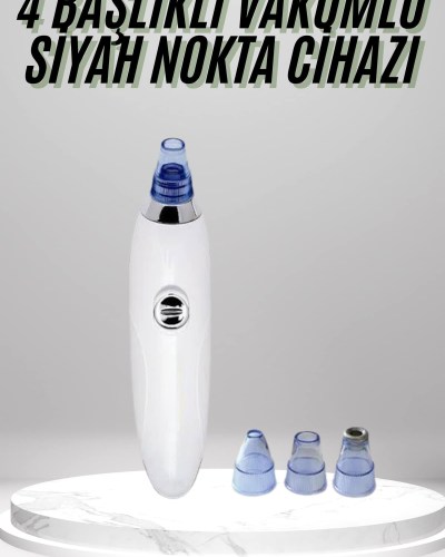 4 Başlıklı Pilli Vakumlu Siyah Nokta Temizleyici Akne Ve Sivilce Önleyici
