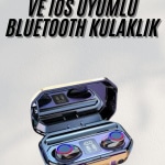 Yeni Nesil Bluetooth Kulaklık Uzun Pil Ömrü El Fenerli Dijital Şarj Göstergeli