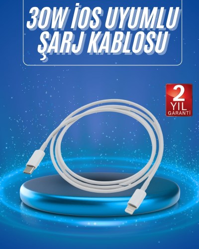 Type-C Ligtning 30W İOS Şarj Kablosu Hızlı Şarj Kablosu
