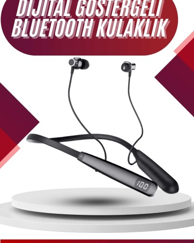 100 Saat Bluetooth Kulaklık Dijital Göstergeli ANC Özelliği Kablolu
