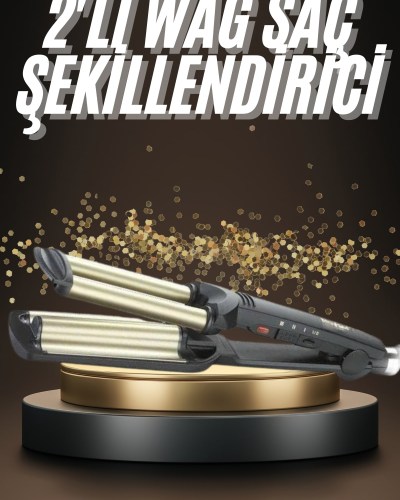İkili Wag Maşa Saç Şekillendirici Seramik Kaplama Isı Ayarlı