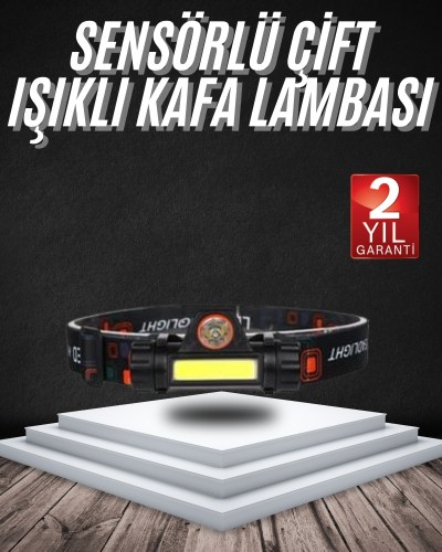 Kafa Lambası Çalışma Işığı Süper Parlak Mıknatıslı Lityum Lion Pilli