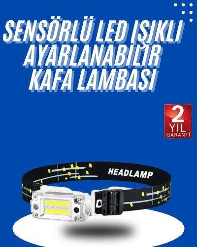 Kafa Lambası, Su Geçirmez Kafa Feneri 3 Mod Aydınlatma