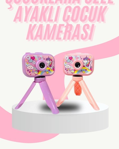 Çocuk Için Eğitici Video Kamera Ayaklı Mini Fotoğraf Makinesi