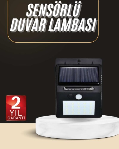 Solar Dekoratif Lambası Sensörlü Led Işık Bahçe Aydınlatma