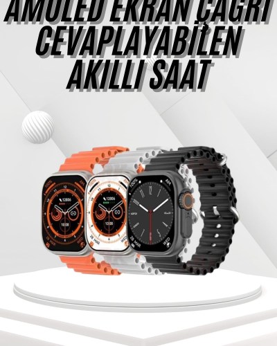 Akıllı Saat Bleutooth Bağlantılı Akıllı Saat Amoled Ekran 49 MM
