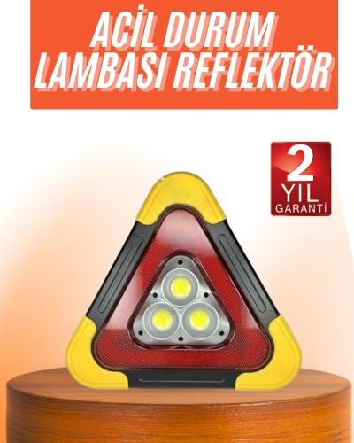 Reflektör Güneş Enerjili Taşınabilir Portatif Acil Güvenlik Işığı Araba Acil Uyarı Işığı