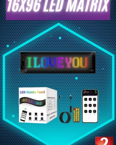 Digital Araba Yazısı Ekran Matrix En Büyük Boy 16X96 Matrix LED Panel
