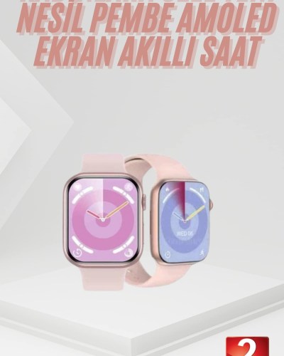 Pembe Akıllı Saat 49mm iOS & Android Uyumlu Arama Özellikli