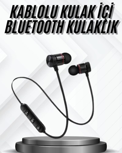 Bluetooth Bağlantılı Kablolu Mıknatıslı Sport Kulaklık