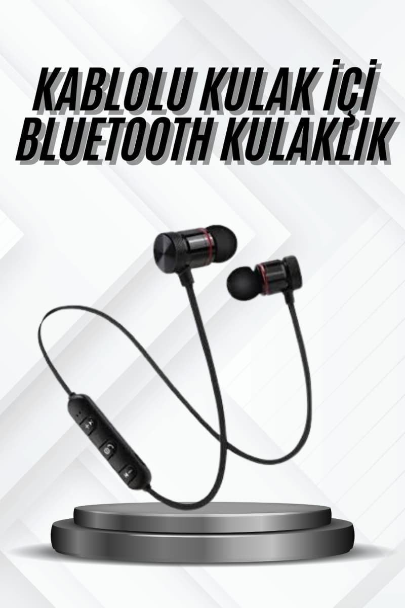 Bluetooth Bağlantılı Kablolu Mıknatıslı Sport Kulaklık