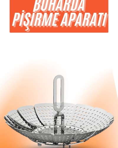 Buharda Pişirme Aparatı Katlanabilir Sebze Pişirme Haşlama Aparatı