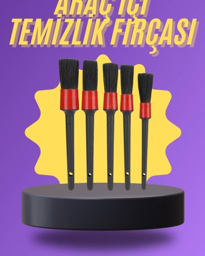 5 Parça Araç İçi Temizlik Fırçası Araç İçi-Dışı Temizleme Fırça Seti