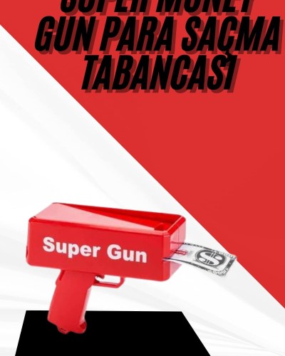 Para Dolar Atma Makinası Super Money Gun Para Saçma Fırlatma Tabancası