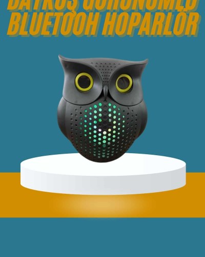 Baykuş Görünümlü Işıklı Bluetooth Speaker Bluetooth Hoparlör
