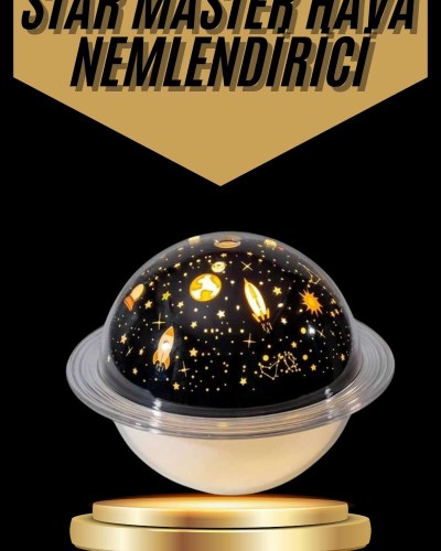 Hava Nemlendirici Renk Değiştiren Oda Kokusu Yıldızlı Projektör