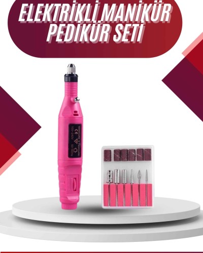Elektrikli Profesyonel Manikür Pedikür Seti Değiştirilebilir Başlık Seçeneği