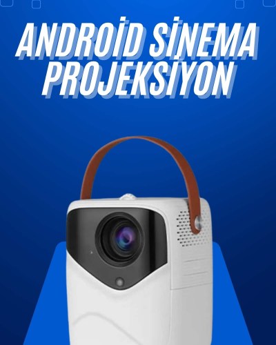 HD Ayaklı Portatif Projeksiyon Cihazı Android İşlemcili Sinema Projektörü
