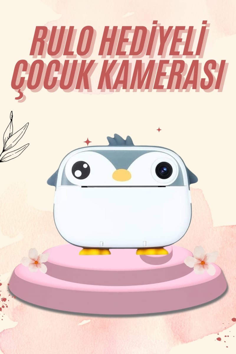 Dijital HD Video Kamera Çocuk Fotoğraf Makinesi  Anlık Termal Rulo