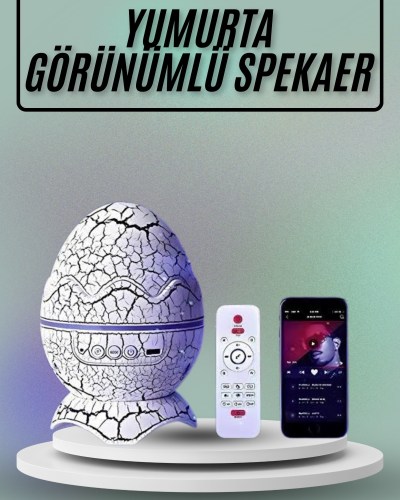 Yumurta Görünümlü Masa ve Gece Lambası Renk Değiştirebilen Projektör