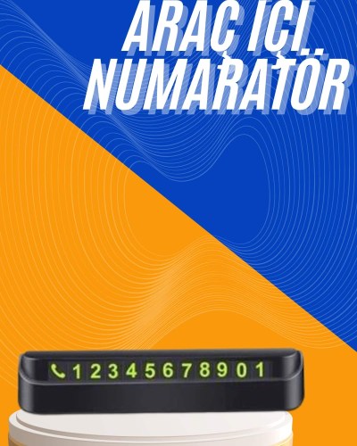 Tüm Araçlara Uyumlu Araç Içi Park Numaratör Oto Araç Numaratör