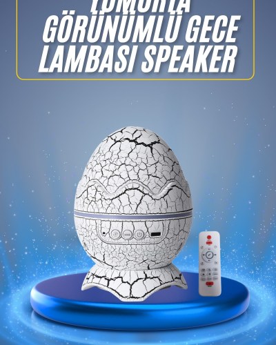 Bluetooth Hoparlör Dinozor Yumurtası Gece Masa Lambası Projektör
