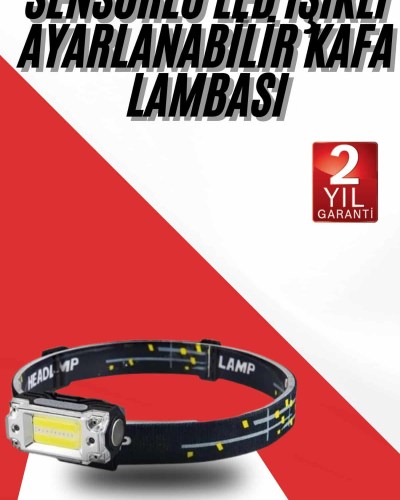 Sensörlü Kamp Lambası Ayarlanabilir Kafa Lambası Kafa Bantlı