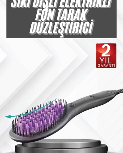 Elektrikli Fırça Taşınabilir Saç Düzleştirici Tarak Sıkı Dişli