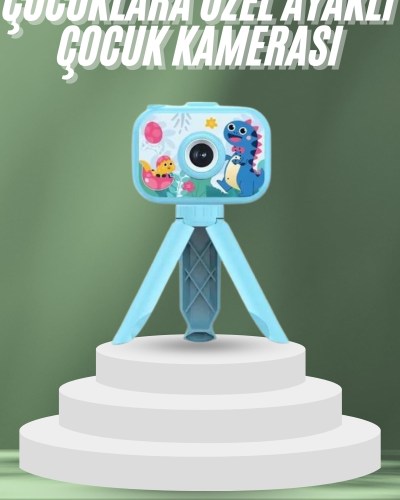 Çocuklara Özel Ayaklı Mini Fotoğraf Makinesi Dijital LCD Ekran