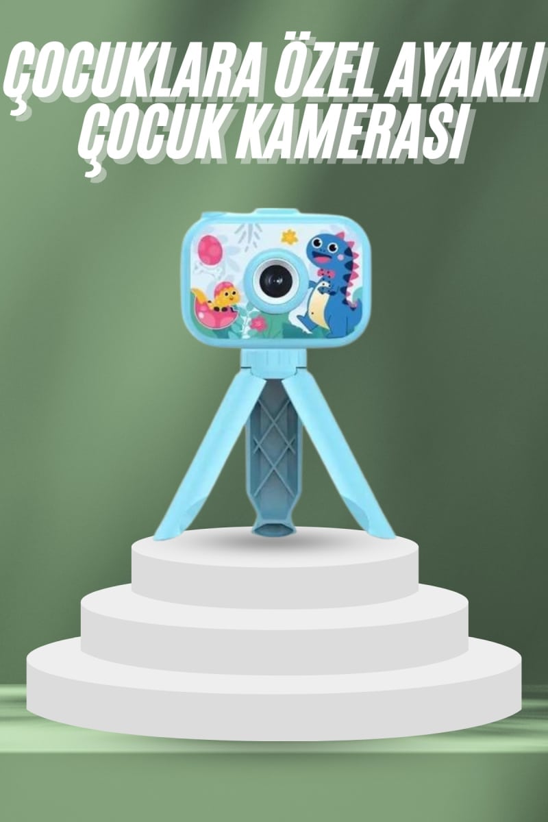Çocuklara Özel Ayaklı Mini Fotoğraf Makinesi Dijital LCD Ekran