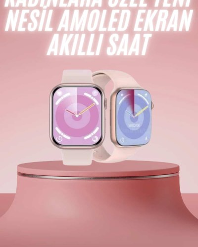 Kadınlara Özel Yeni Nesil Pembe Amoled Ekran Ultra Akıllı Saat 49MM
