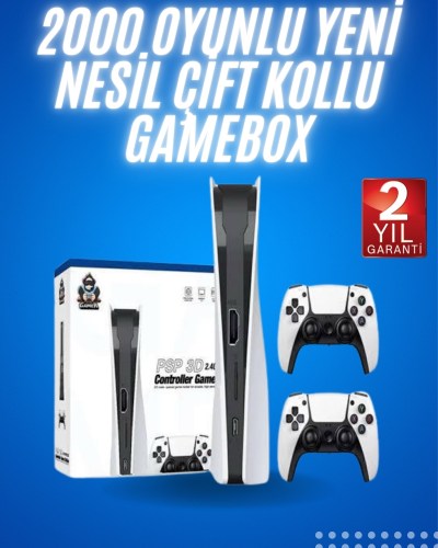 4K HD Klasik Retro Game Box 3000 Oyunlu Çift Kollu Çift Kişilik Oyun Konsolu