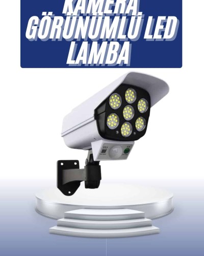 Solar Bahçe Lambası Uzaktan Kumandalı Kamera Görünümlü Hareket Sensörlü