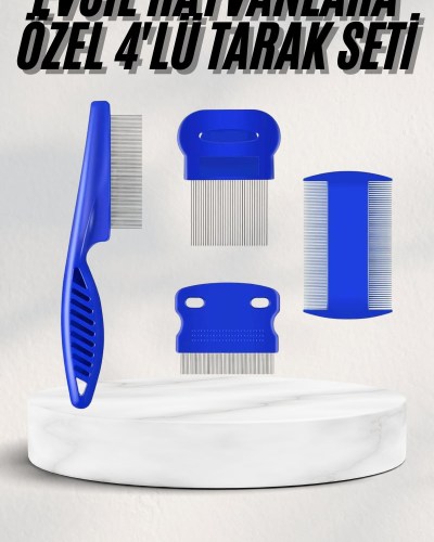 Tüy Fırçası Bit Tarağı Seti Evcil Hayvan Tüy Toplayıcı Bit Pire Önleyici Tarak