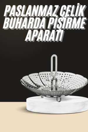 Buharda Pişirme Haşlama Aparatı Açılır Kapanır Paslanmaz Çelik Sebze Haşlama