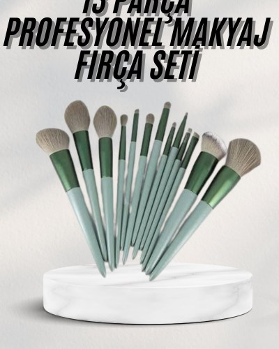 Dayanıklı Makyaj Fırçası Seti 13 Parça Yumuşak Kıllı Fırçalar Allık Fondöten Far Fırçası
