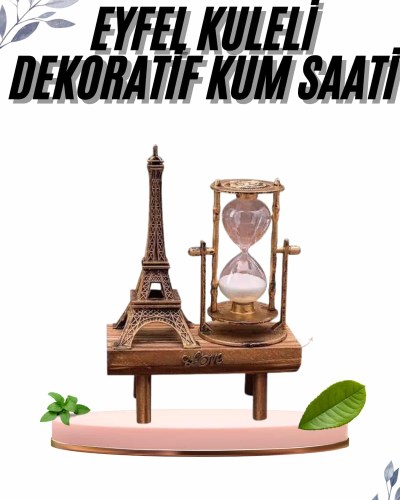 Paris Eyfel Kulesi Hediyelik Eyfel Retro Kum Saati Dekoratif Eşya