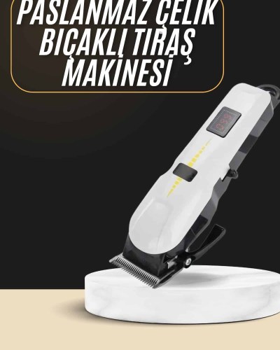 2025 Model Şarjlı Dijital Saç Sakal Tıraş Makinesi Islak Kuru Kullanıma Uygun