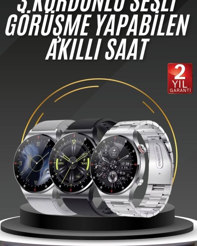 Akıllı Saat Adımsayar Nabız Ölçer Titreşim Özellikli Çağrı Cevaplama Sosyal Medya