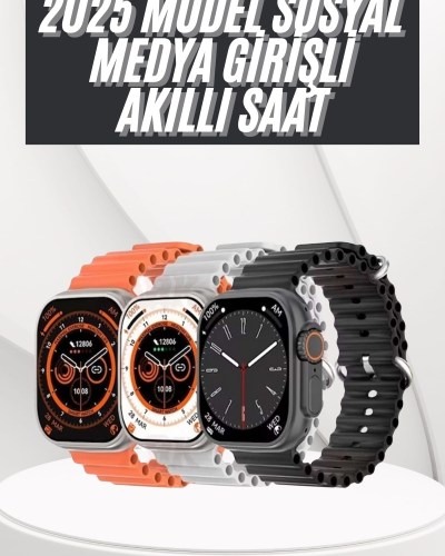 Yeni Nesil Akıllı Saat Uyku ve Sağlık Takibi Titeşimli Sesli Arama Mesaj ve Bildirim Görme
