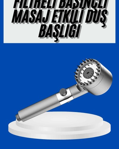 Yeni Nesil Duş Başlığı Paslanmaz Çelik Masaj Etkili Ergonomik Tasarım Su Basınçlı