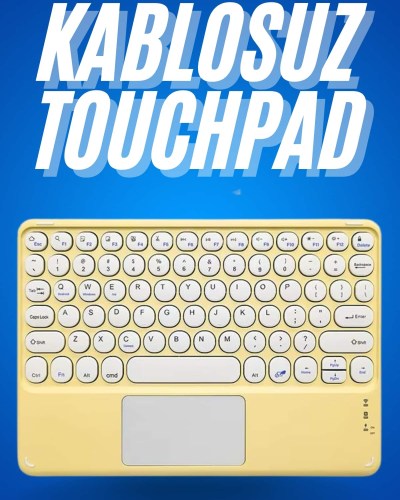 Bluetooth Touchpad Klavye Ultra İnce Taşınabilir Q Klavye