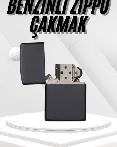 Hediyelik Zarif  Siyah Benzinli Çakmak