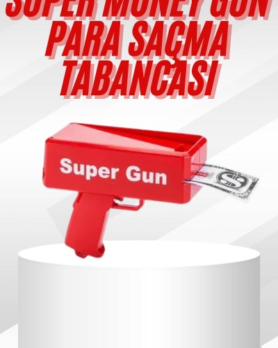 Çocuklara Özel Eğlenceli Para Saçma Makinası Parti Oyuncağı Kırmızı