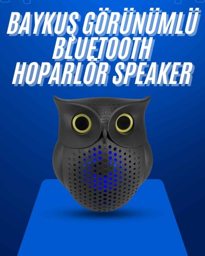 Baykuş Tasarımlı Mini Bluetooth Speaker Yüksek Ses Kaliteli Taşınabilir