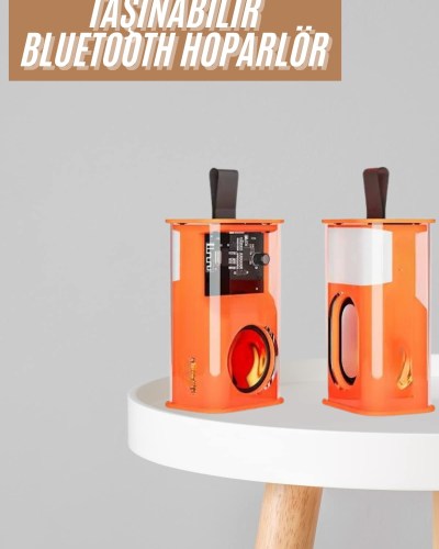 Ses Bombası Mini Işıklı Taşınabilir Bluetooth Speaker Hoparlör