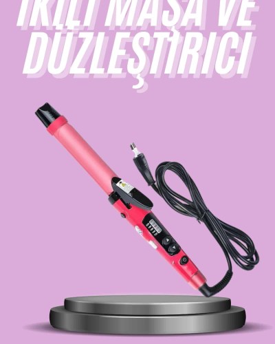 Saç Düzleştirici Ve Maşa İkili Saç Şekillendirici Tüm Saç Tiplerine Uygun